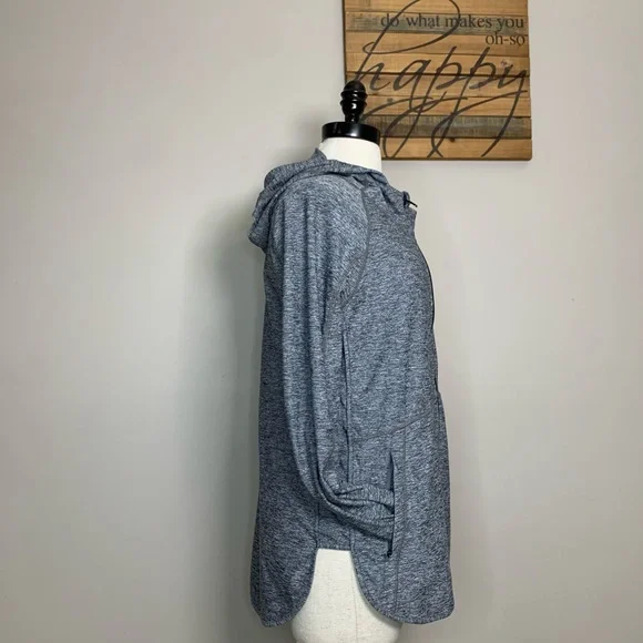 Athleta Pacifica Baja UPF Lightweight Jacket Grey Black Zipper Women’s Size M - Picture 5 of 16